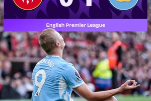1-0小胜！英超赛场上，曼城成为首支客战曼联斩获10场胜利的球队