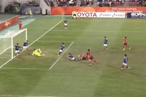 日本后防送礼，严智星补射破门，韩国U23 1-0领先日本U23