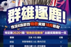 群雄逐鹿！传足特色奖期第26201期聚焦欧冠赛事
