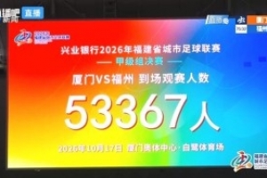 创赛事纪录！闽超决赛厦门vs福州到场观赛人数达53367人