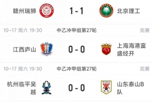 中乙综述：混乱继续！仅剩3轮冲甲组前五仅差4分，上海赛更达降级